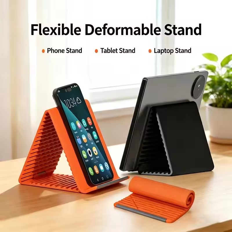 Tablet Accessory - 휴대용 실리콘 폰/태블릿/노트북 거치대, 창의적인 접이식