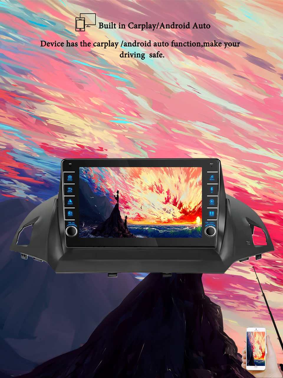 8G + 128G 안드로이드 14 Ford Kuga E - Tablet Danish Mobile & Accessories Photos 리뷰 및 가격